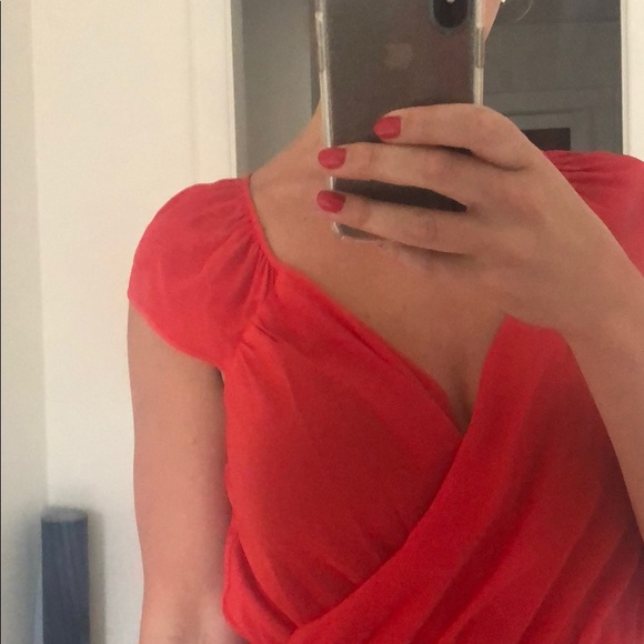 Red Wrap Dress - Picture 3 of 4